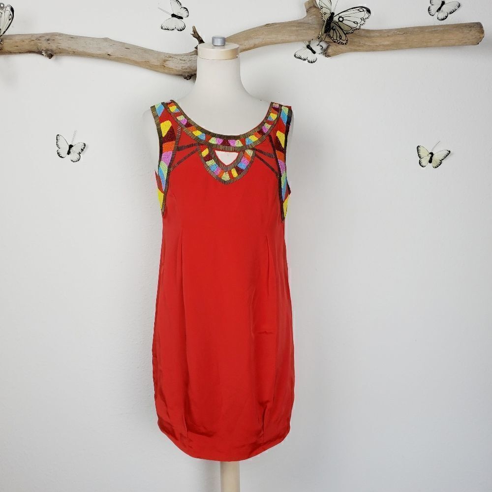 Yoana Baraschi beaded red dress